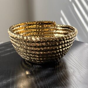 Textured Gold Decorative Bowl